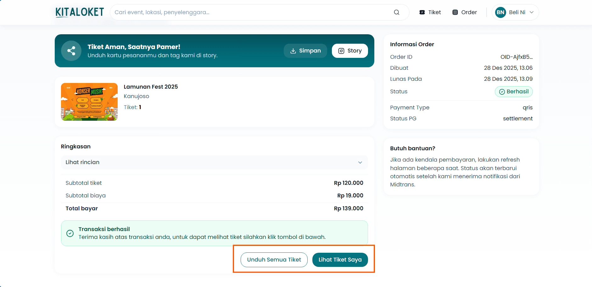 Tutorial Desktop - Terima E-Tiket