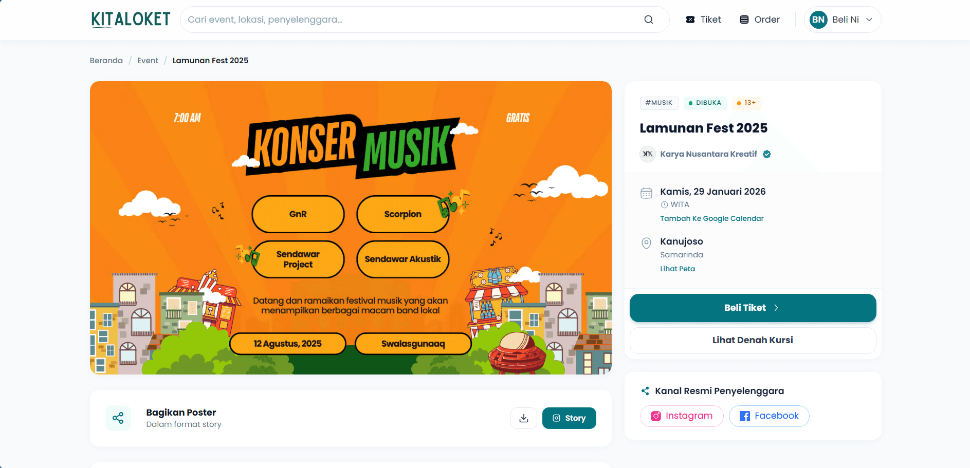 Tutorial Desktop - Buka Halaman Detail Event